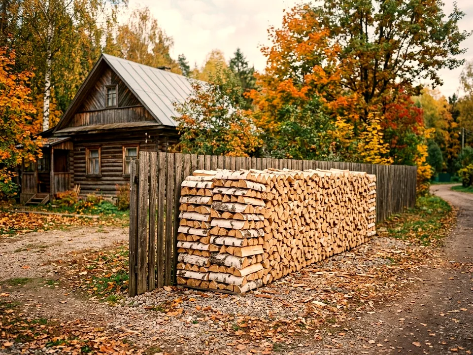 Дуб + укладка в дровник, Щербинка, улица Каминная, 40
