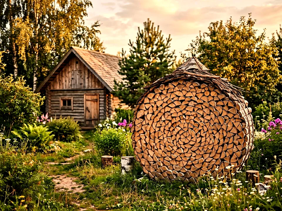 Круговая поленница holzhausen, Щербинка, проезд Ягодная, 42